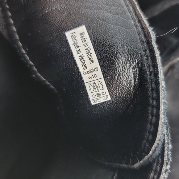 Crocs Womens Leigh Ankle Boots Black Size 10 Lace Up Booties Suede Wedge Comfort - Picture 11 of 11